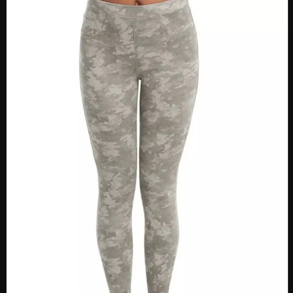 Spanx Skinny Stonewash Camo Ankle Jean-ish Leggings XL #77